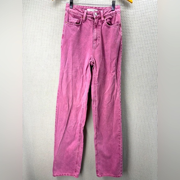 PacSun Womens Jeans Size 23 Pink 90s Boyfriend Hi Rise Relaxed Summer Barbiecore - Picture 1 of 7